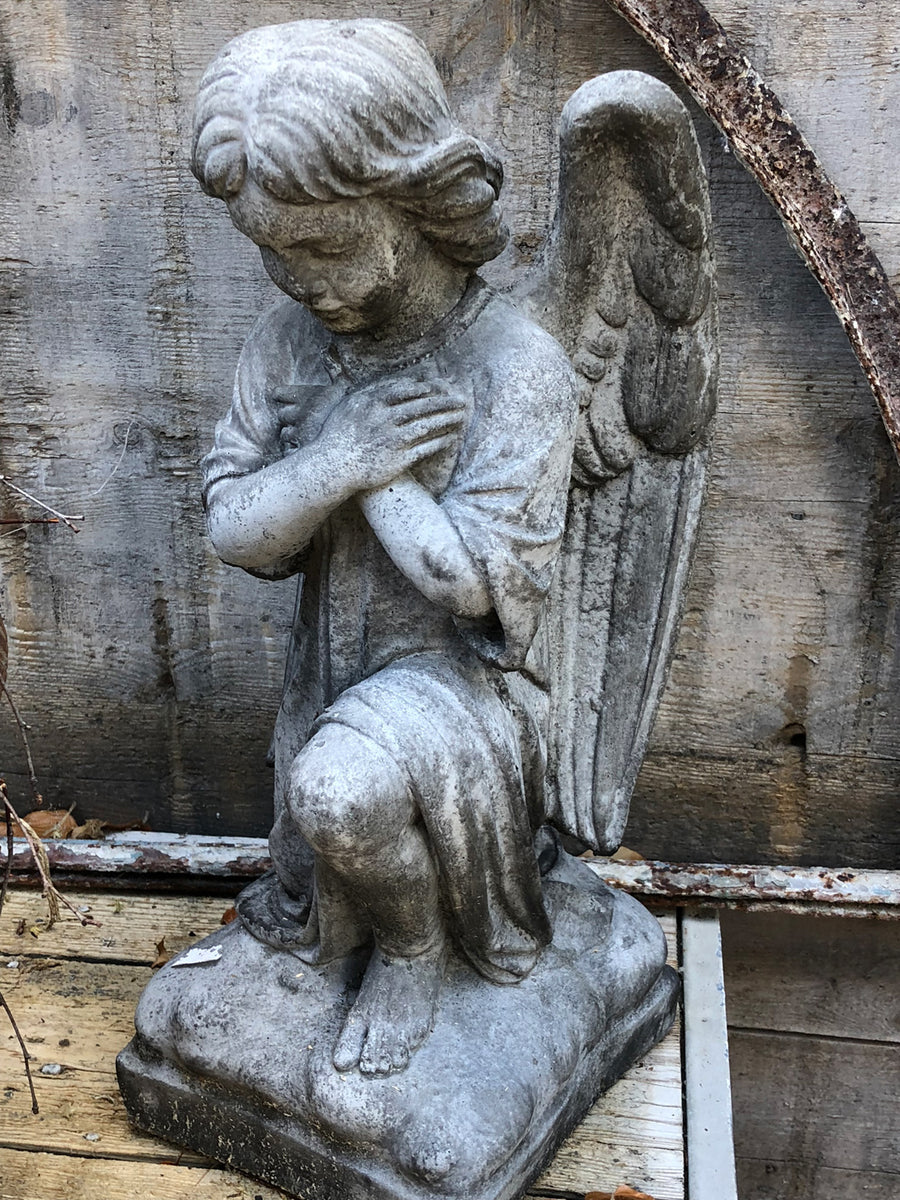 Statue ange en pierres reconstituées petit modèle – Il Était une Fois  Antiquités