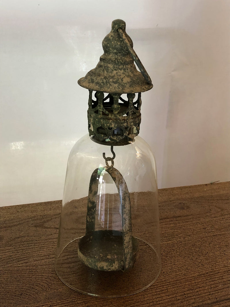 Lanterne extérieure en verre et métal