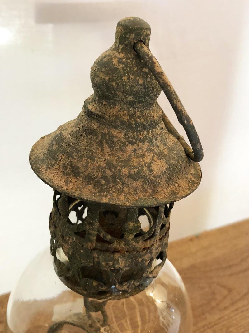 Lanterne extérieure en verre et métal