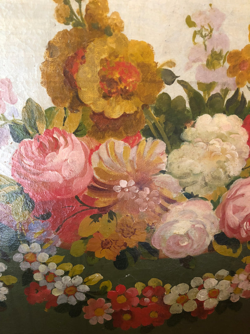 Tabeau de fleurs et décor louis xvi